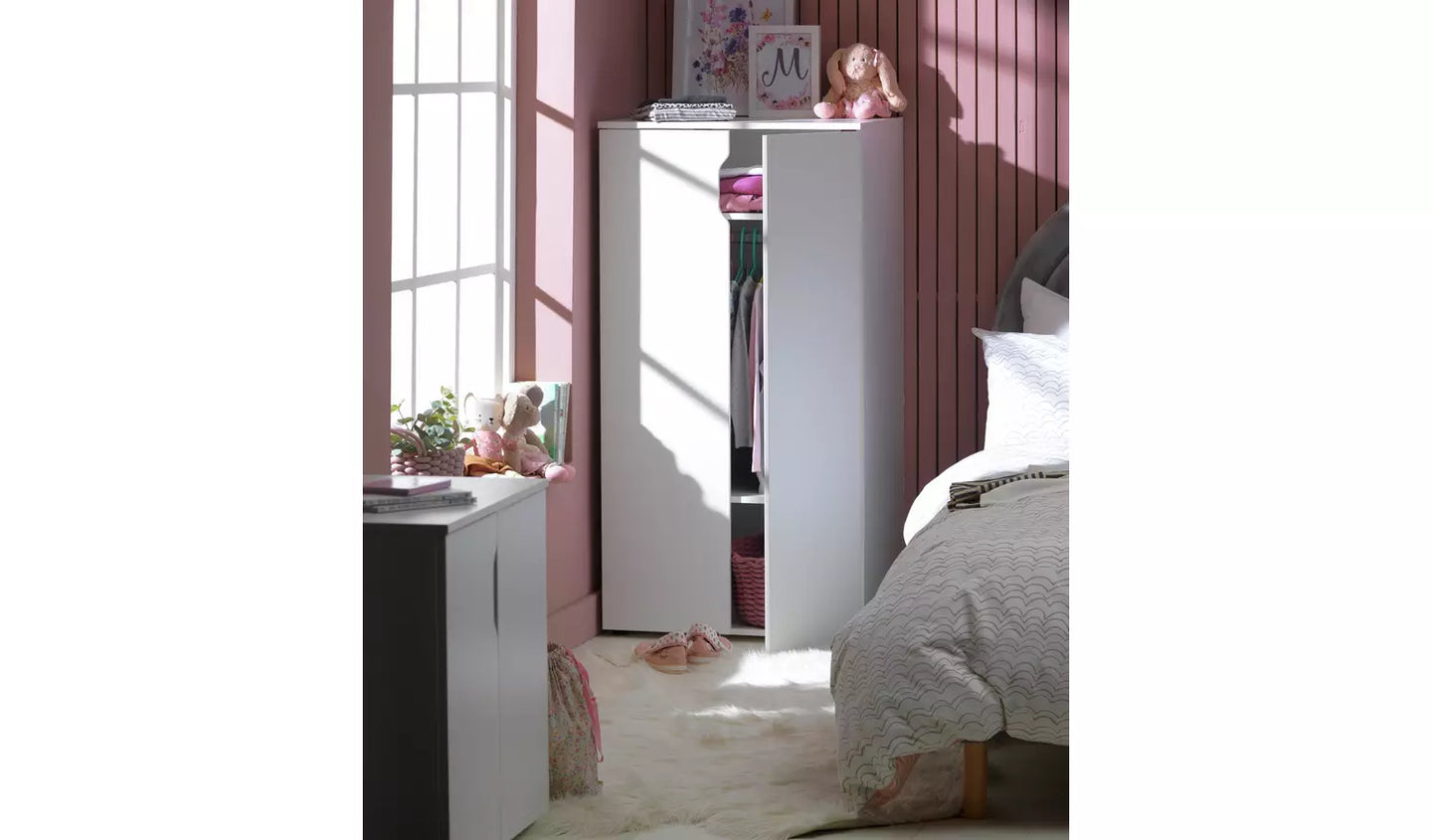 Habitat Pod 2 Door Short Wardrobe - White